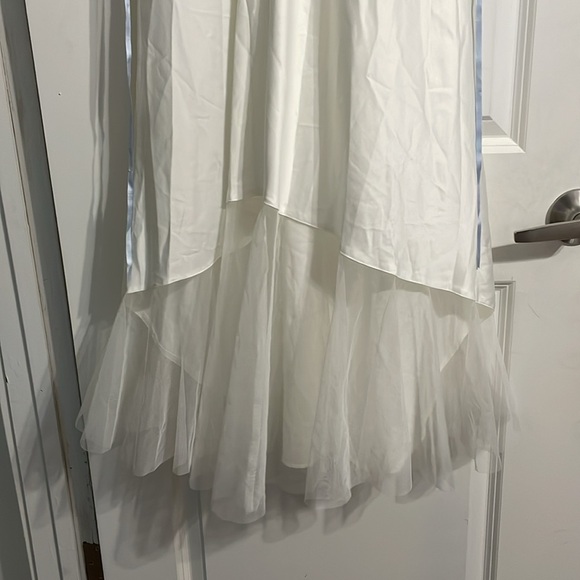 Flora Satin Nightgown Slip Dress Lace Mesh Bridal Feminine Casual Midi Romantic - Picture 6 of 15